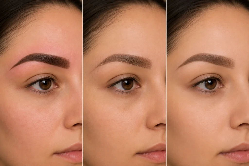 Microblading ili powder brows – koja tehnika je prava za vas? healing process comparison