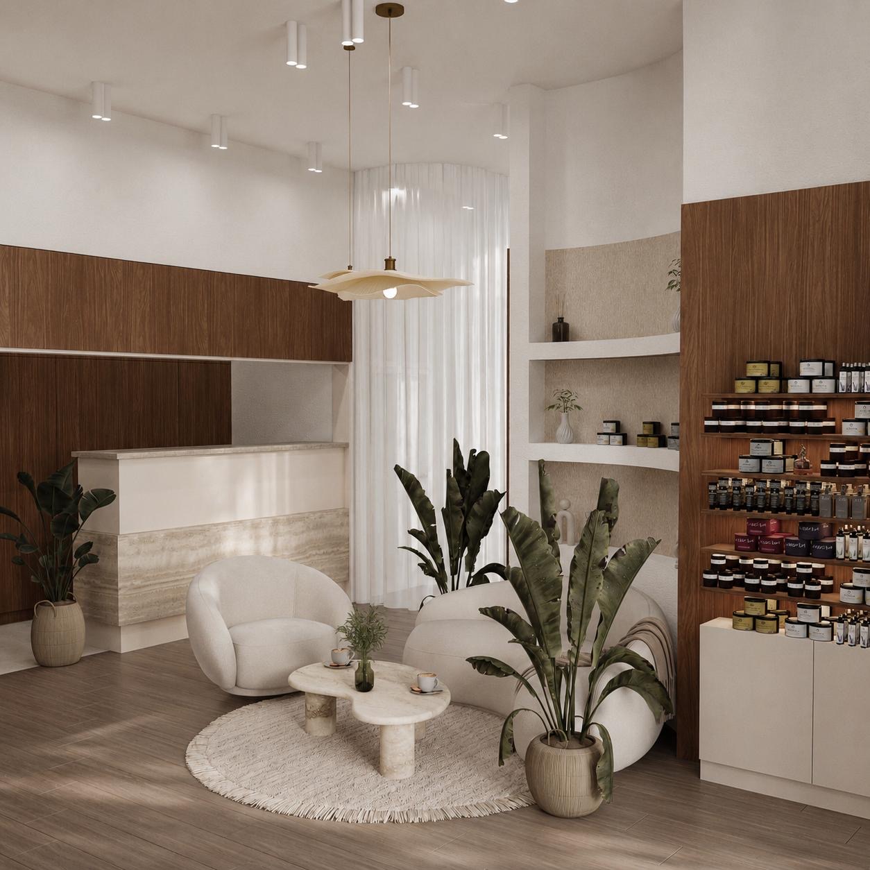 Enterijer Unix Cosmetics prodavnice u Beogradu